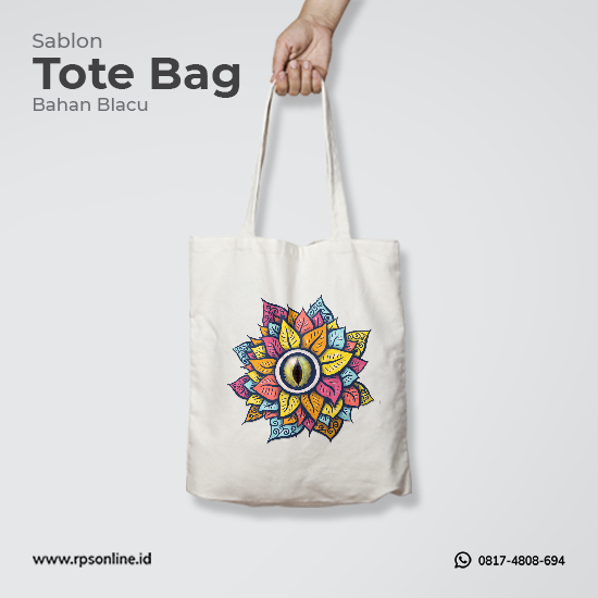 Sablon Tote Bag Blacu