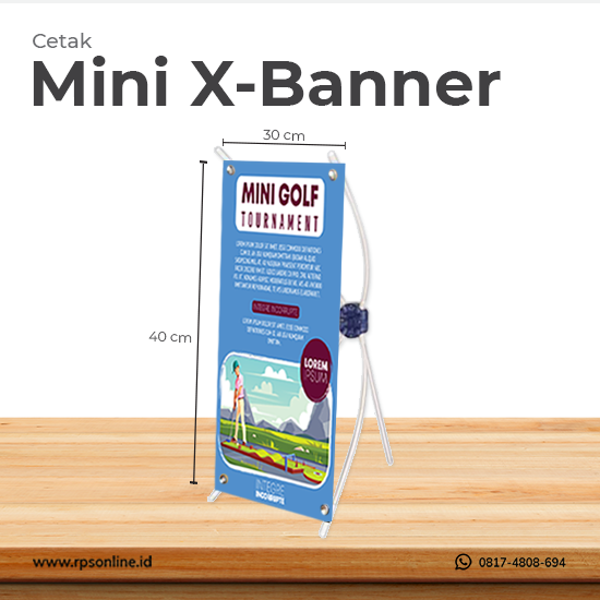 Cetak Mini X-Banner 1 Jam